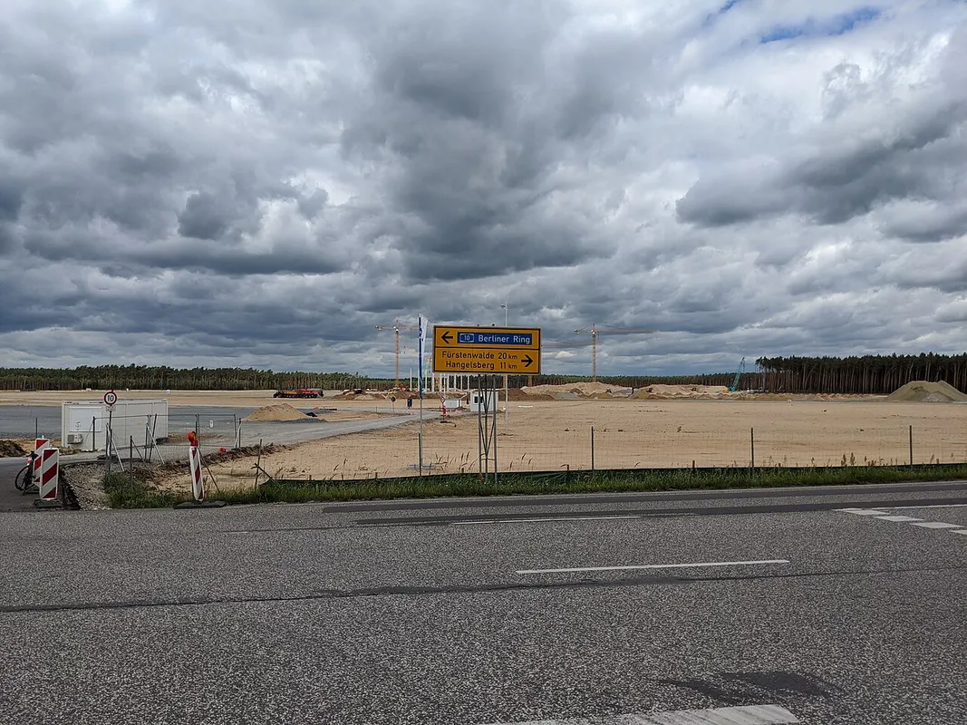 A Tesla store and delivery site