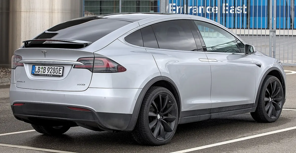 Tesla Model X 100D displayed at Retro Classics 2023
